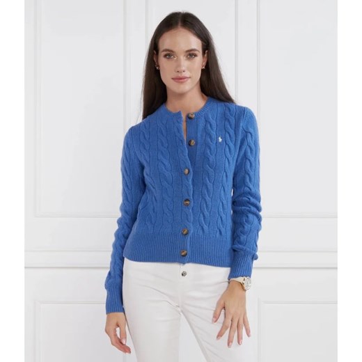 POLO RALPH LAUREN Wełniany kardigan | Regular Fit | z dodatkiem kaszmiru Polo Ralph Lauren XS Gomez Fashion Store