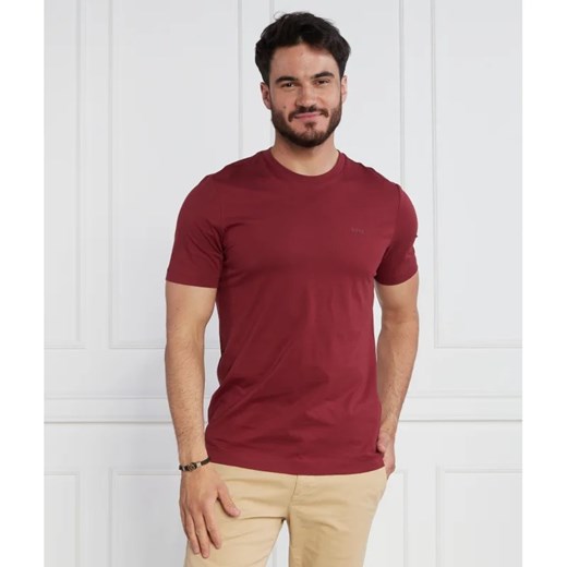 T-shirt męski czerwony BOSS HUGO z krótkim rękawem