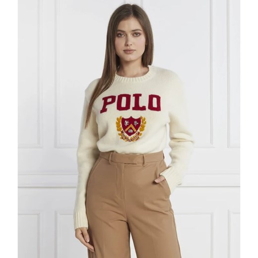 POLO RALPH LAUREN Wełniany sweter | Regular Fit ze sklepu Gomez Fashion Store w kategorii Swetry damskie - zdjęcie 163970489