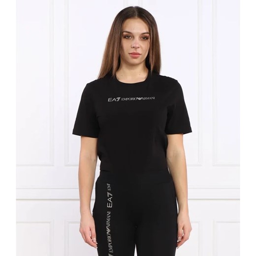 EA7 T-shirt | Regular Fit ze sklepu Gomez Fashion Store w kategorii Bluzki damskie - zdjęcie 163970869