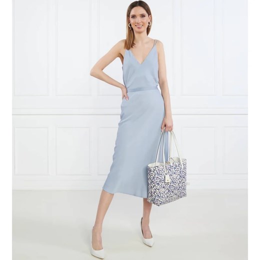 Calvin Klein Satynowy top | Longline Fit ze sklepu Gomez Fashion Store w kategorii Bluzki damskie - zdjęcie 163971019