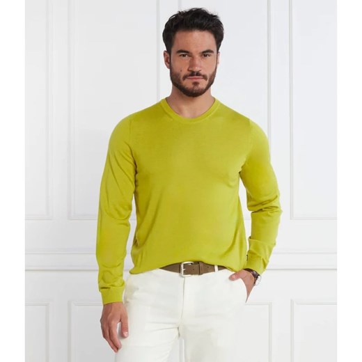 BOSS BLACK Wełniany sweter Leno-P | Slim Fit ze sklepu Gomez Fashion Store w kategorii Swetry męskie - zdjęcie 163971289
