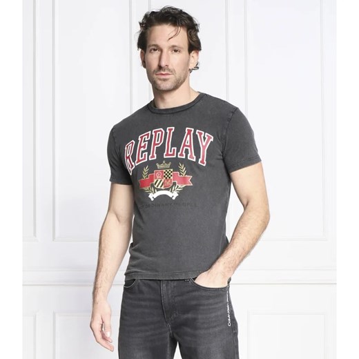 T-shirt męski Replay z krótkim rękawem