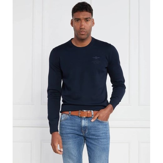Aeronautica Militare Sweter | Slim Fit ze sklepu Gomez Fashion Store w kategorii Swetry męskie - zdjęcie 163971569
