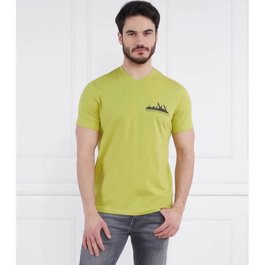T-shirt męski Armani Exchange wiosenny z napisami z krótkimi rękawami 