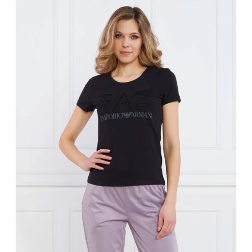 EA7 T-shirt | Regular Fit ze sklepu Gomez Fashion Store w kategorii Bluzki damskie - zdjęcie 163971866