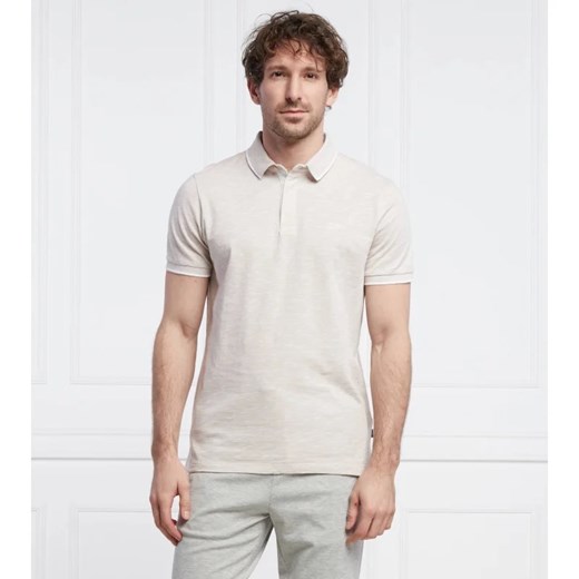 Beżowy t-shirt męski Joop! z krótkim rękawem z bawełny
