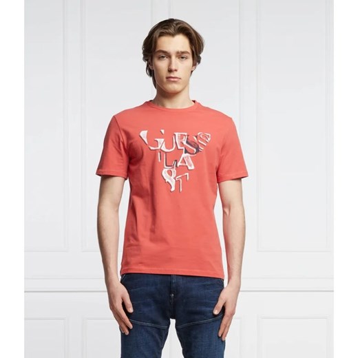 GUESS T-shirt NESTY | Slim Fit ze sklepu Gomez Fashion Store w kategorii T-shirty męskie - zdjęcie 163972538