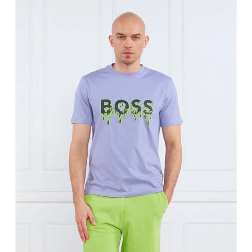 T-shirt męski BOSS HUGO z krótkim rękawem bawełniany 