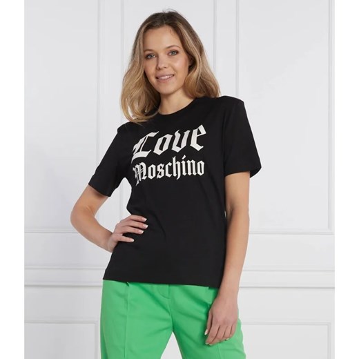 Love Moschino T-shirt | Regular Fit ze sklepu Gomez Fashion Store w kategorii Bluzki damskie - zdjęcie 163972628