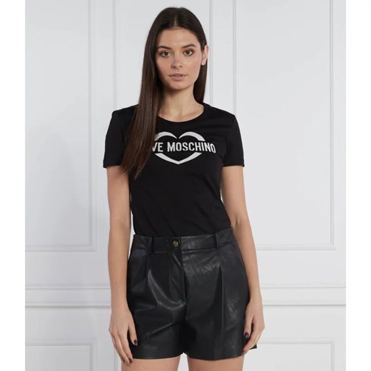 Love Moschino T-shirt | Regular Fit ze sklepu Gomez Fashion Store w kategorii Bluzki damskie - zdjęcie 163972839