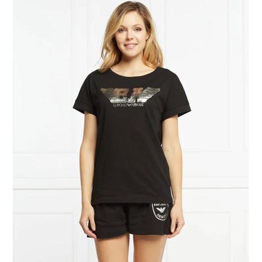 Emporio Armani T-shirt | Regular Fit ze sklepu Gomez Fashion Store w kategorii Bluzki damskie - zdjęcie 163972845