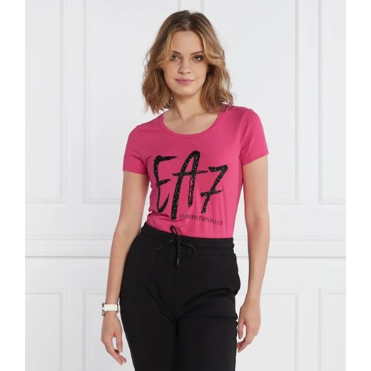 EA7 T-shirt | Regular Fit ze sklepu Gomez Fashion Store w kategorii Bluzki damskie - zdjęcie 163973129