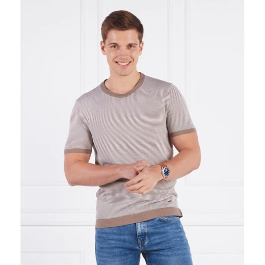 T-shirt męski Joop! beżowy z krótkim rękawem