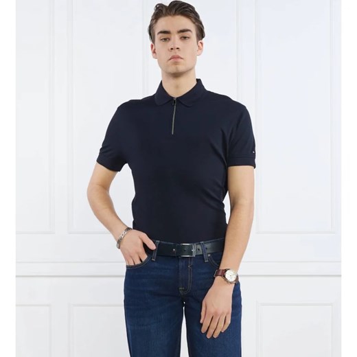 Tommy Hilfiger Polo DC INTERLOCK ZIP | Slim Fit ze sklepu Gomez Fashion Store w kategorii T-shirty męskie - zdjęcie 163973468