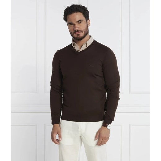 BOSS BLACK Wełniany sweter Baram-L | Regular Fit ze sklepu Gomez Fashion Store w kategorii Swetry męskie - zdjęcie 163973548