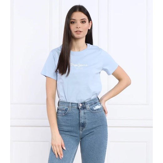 Pepe Jeans London T-shirt | Regular Fit ze sklepu Gomez Fashion Store w kategorii Bluzki damskie - zdjęcie 163974279