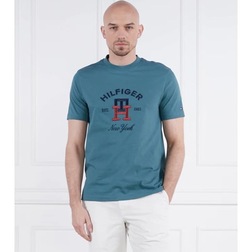 Tommy Hilfiger T-shirt CURVED MONOGRAM | Regular Fit Tommy Hilfiger XL okazja Gomez Fashion Store