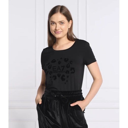 EA7 T-shirt | Regular Fit ze sklepu Gomez Fashion Store w kategorii Bluzki damskie - zdjęcie 163975537