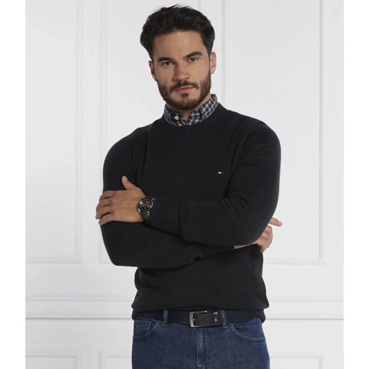Tommy Hilfiger Wełniany sweter MULTI HTR MERINO CREW NECK | Regular Fit Tommy Hilfiger XL Gomez Fashion Store