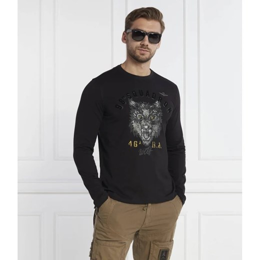T-shirt męski Aeronautica Militare z długim rękawem