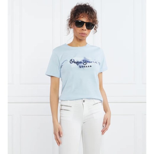 Pepe Jeans London T-shirt GOLDIE | Regular Fit ze sklepu Gomez Fashion Store w kategorii Bluzki damskie - zdjęcie 163976195