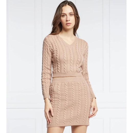 GUESS Sweter DORA | Cropped Fit | z dodatkiem wełny ze sklepu Gomez Fashion Store w kategorii Swetry damskie - zdjęcie 163976816