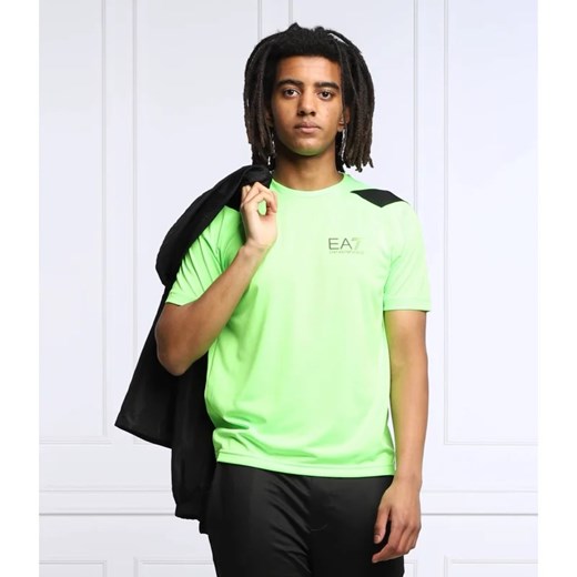 T-shirt męski Emporio Armani zielony z krótkim rękawem wiosenny