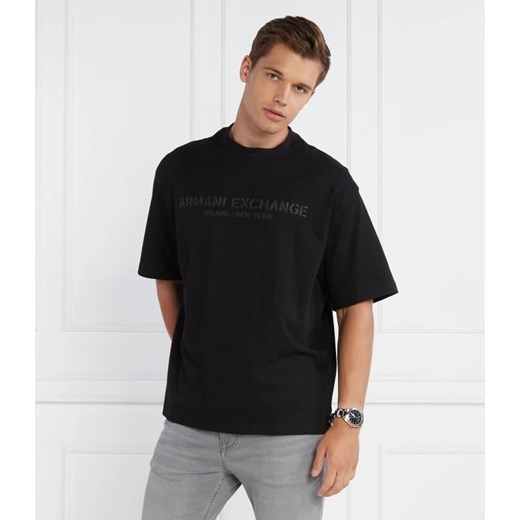 T-shirt męski Armani Exchange z krótkim rękawem czarny 