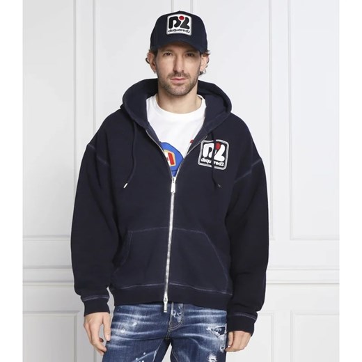 Dsquared2 Bluza D2 Zip Hoodie | Loose fit Dsquared2 M promocyjna cena Gomez Fashion Store