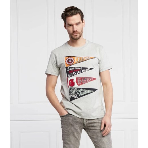 T-shirt męski Guess z wiskozy z krótkimi rękawami 
