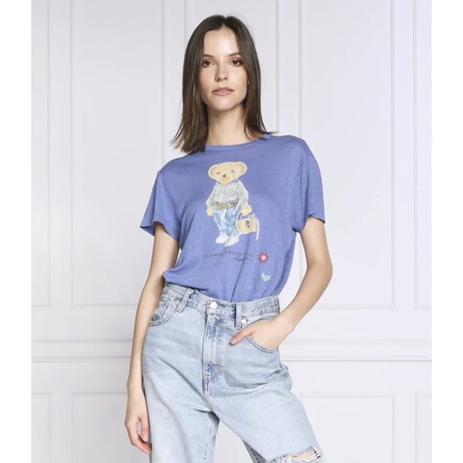 POLO RALPH LAUREN Lniany t-shirt | Regular Fit ze sklepu Gomez Fashion Store w kategorii Bluzki damskie - zdjęcie 163978866