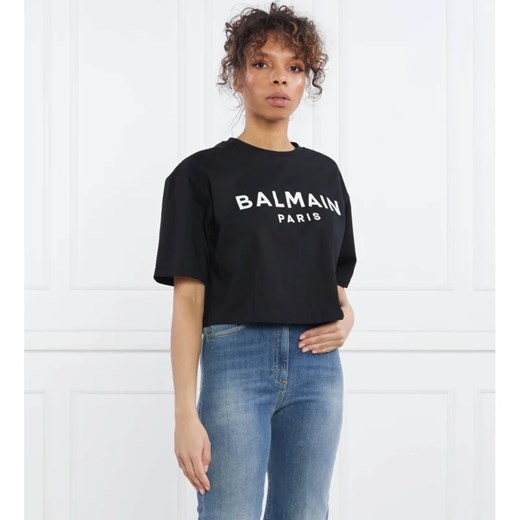 Balmain T-shirt | Cropped Fit S promocja Gomez Fashion Store