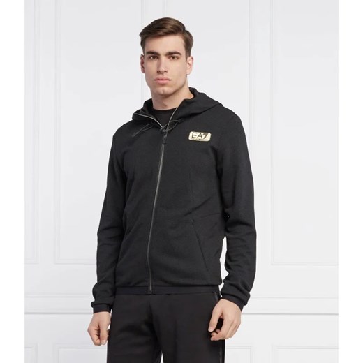 Czarna bluza męska Emporio Armani z elastanu casual