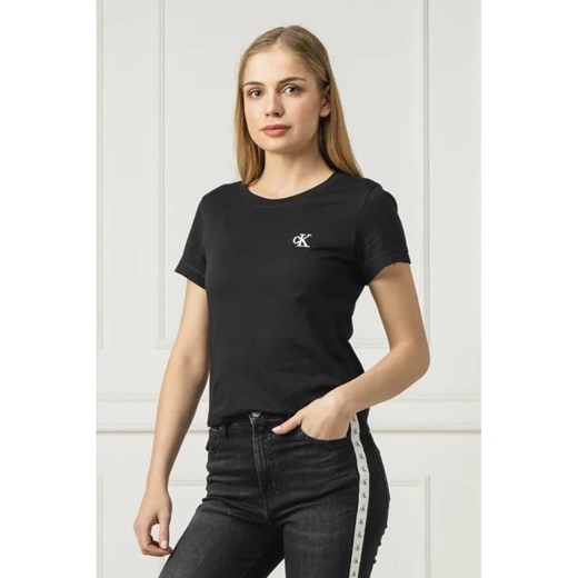CALVIN KLEIN JEANS T-shirt | Slim Fit ze sklepu Gomez Fashion Store w kategorii Bluzki damskie - zdjęcie 163979899