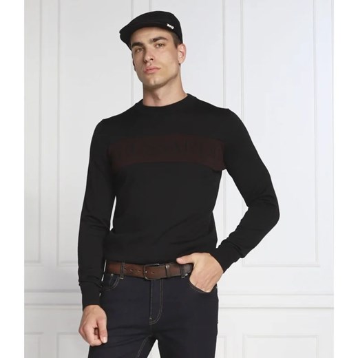 Trussardi Sweter | Regular Fit | z dodatkiem wełny ze sklepu Gomez Fashion Store w kategorii Swetry męskie - zdjęcie 163979998