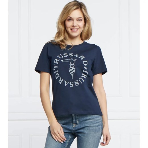 Trussardi T-shirt | Regular Fit ze sklepu Gomez Fashion Store w kategorii Bluzki damskie - zdjęcie 163980157