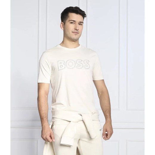 T-shirt męski BOSS HUGO z krótkim rękawem bawełniany młodzieżowy 