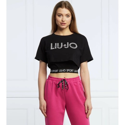 Liu Jo Sport T-shirt | Cropped Fit ze sklepu Gomez Fashion Store w kategorii Bluzki damskie - zdjęcie 163981109