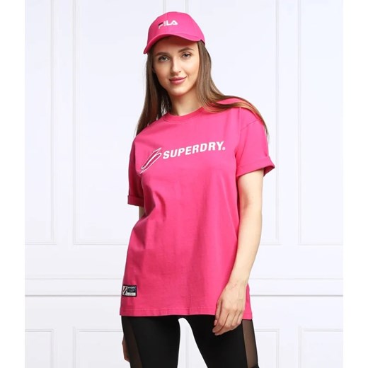 Superdry T-shirt CODE SL APPLIQUE | Loose fit Superdry XXS wyprzedaż Gomez Fashion Store