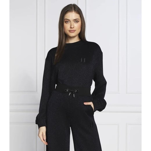 Karl Lagerfeld Bluza Puffy Sleeve Glitter | Regular Fit ze sklepu Gomez Fashion Store w kategorii Bluzy damskie - zdjęcie 163981178