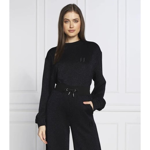 Karl Lagerfeld Bluza Puffy Sleeve Glitter | Regular Fit Karl Lagerfeld XS promocyjna cena Gomez Fashion Store