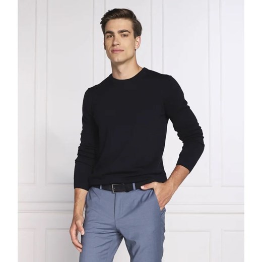 HUGO Wełniany sweter San Cedric-M1 | Regular Fit ze sklepu Gomez Fashion Store w kategorii Swetry męskie - zdjęcie 163981236