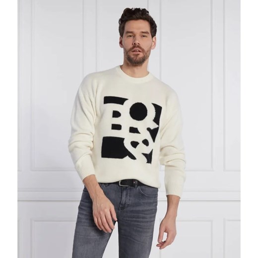 BOSS Wełniany sweter Loskar | Regular Fit | z dodatkiem kaszmiru S wyprzedaż Gomez Fashion Store