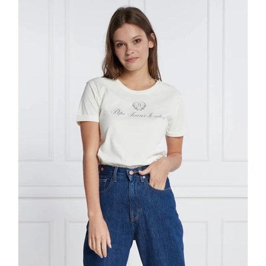 Pepe Jeans London T-shirt | Regular Fit ze sklepu Gomez Fashion Store w kategorii Bluzki damskie - zdjęcie 163981429