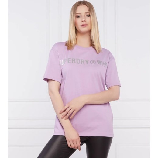 Superdry T-shirt linear | Loose fit ze sklepu Gomez Fashion Store w kategorii Bluzki damskie - zdjęcie 163981455