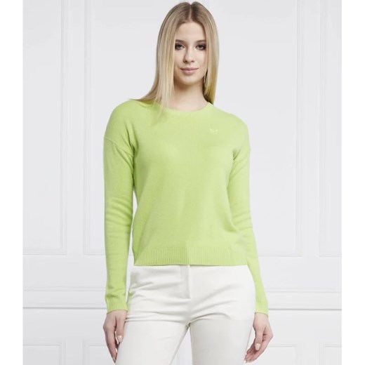 Pinko Kaszmirowy sweter FRISBEE 3 | Regular Fit | z dodatkiem lnu ze sklepu Gomez Fashion Store w kategorii Swetry damskie - zdjęcie 163981588