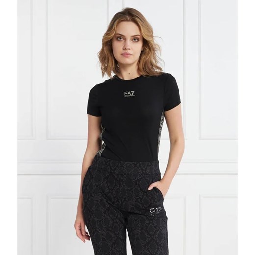 EA7 T-shirt | Slim Fit ze sklepu Gomez Fashion Store w kategorii Bluzki damskie - zdjęcie 163981755