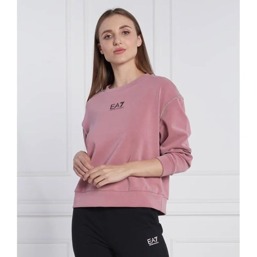 Bluza damska różowa Emporio Armani casual jesienna