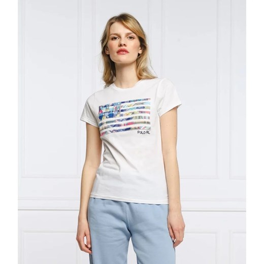 POLO RALPH LAUREN T-shirt | Slim Fit ze sklepu Gomez Fashion Store w kategorii Bluzki damskie - zdjęcie 163982697